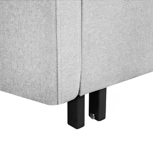 Divano letto a 2 posti grigio chiaro Funzione letto Braccioli profilati