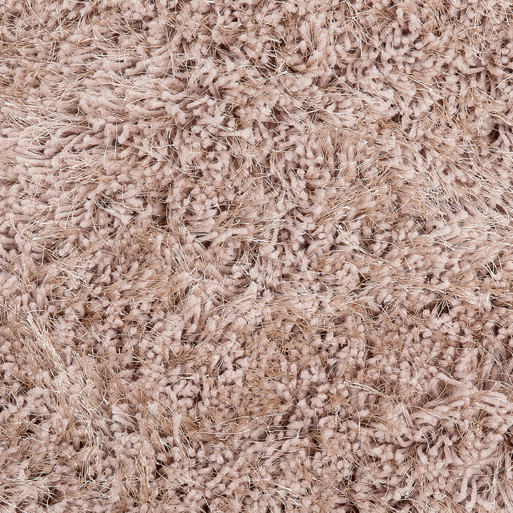 Tappeto Shaggy Tappeto a pelo lungo Solid Beige Poliestere Rettangolare 140 x 200 cm