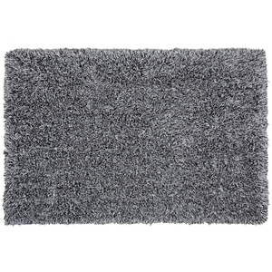 Tappeto Shaggy Tappeto a pelo lungo Solido poliestere bianco e Nero Rettangolare 200 x 300 cm