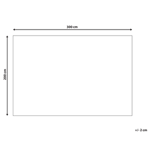 Tappeto Shaggy Tappeto a pelo lungo Solido poliestere bianco e Nero Rettangolare 200 x 300 cm