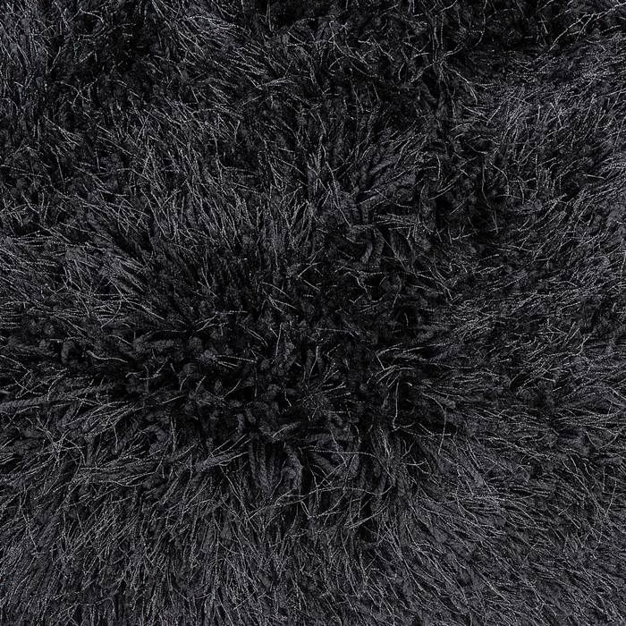 Tappeto Shaggy Tappeto a pelo lungo Solido Poliestere Nero Rettangolare 200 x 300 cm