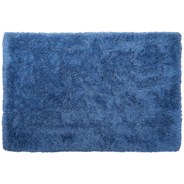 Tappeto Shaggy Tappeto a pelo lungo Solido Poliestere Blu Rettangolare 200 x 300 cm