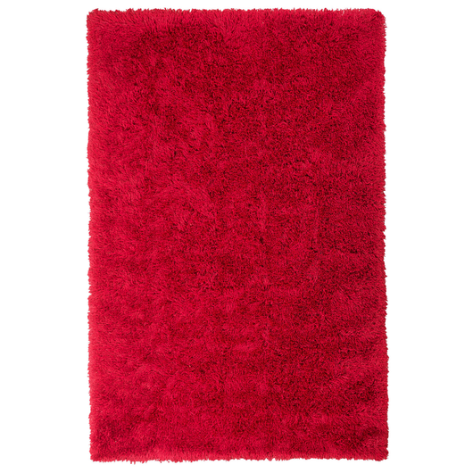 Tappeto Shaggy Tappeto a pelo lungo Solido Poliestere Rosso Rettangolare 160 x 230 cm