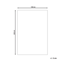 Tappeto Shaggy Tappeto a pelo lungo Solido Poliestere Rosso Rettangolare 160 x 230 cm