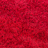 Tappeto Shaggy Tappeto a pelo lungo Solido Poliestere Rosso Rotondo 140 cm
