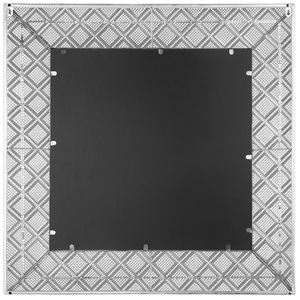 Specchio da parete Decorazione da appendere Argento 80 x 80 cm Cornice orientale Decorazione diamantata