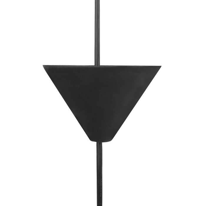 Lampadario Lampada a Sospensione con paralume in plastica nera a forma di pigna
