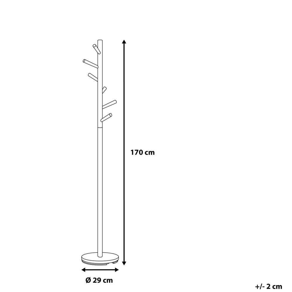 Appendiabiti da terra in legno di colore marrone e nero 170 cm ingresso soggiorno scandinavo