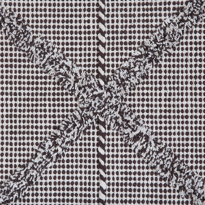 Tappeto Marrone 80 x 150 cm Motivo Geometrico con Nappe Orientali