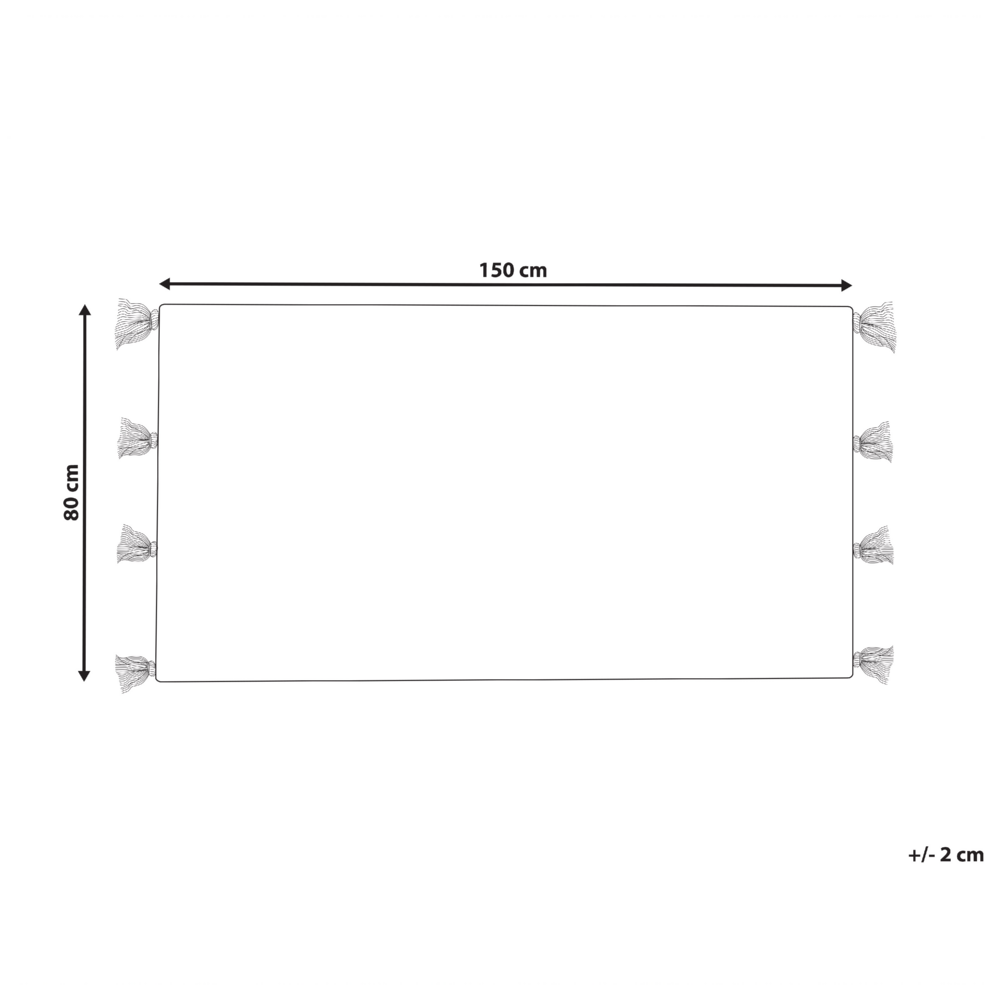 Tappeto Marrone 80 x 150 cm Motivo Geometrico con Nappe Orientali