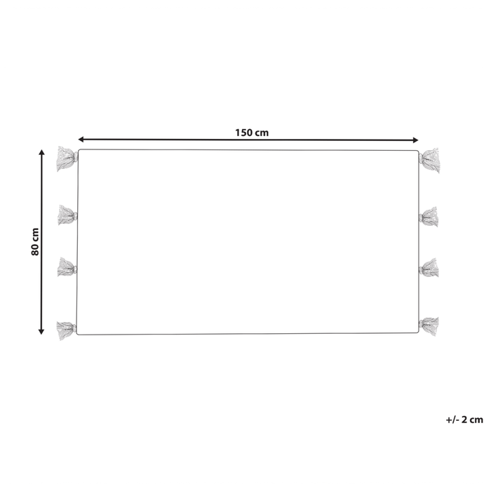 Tappeto Marrone 80 x 150 cm Motivo Geometrico con Nappe Orientali