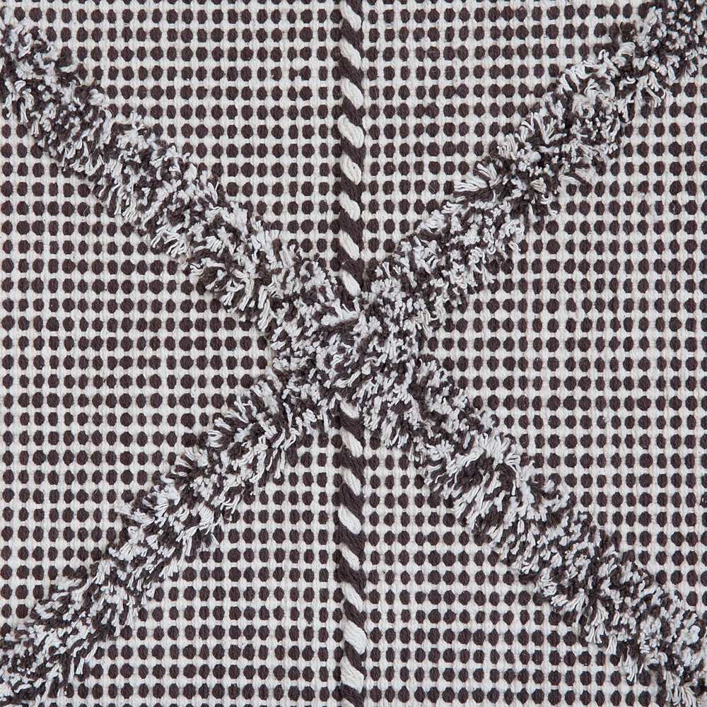 Tappeto Marrone 140 x 200 cm Motivo Geometrico con Nappe Orientali