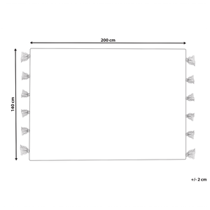 Tappeto Marrone 140 x 200 cm Motivo Geometrico con Nappe Orientali