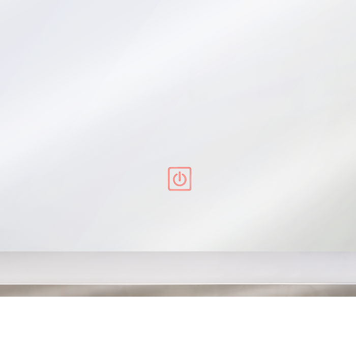 Specchio da bagno illuminato a LED Rettangolare 60 x 80 cm Glamour