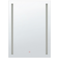 Specchio da parete a LED sospeso 70 x 90 cm rettangolare moderno vintage vanity bagno trucco camera da letto