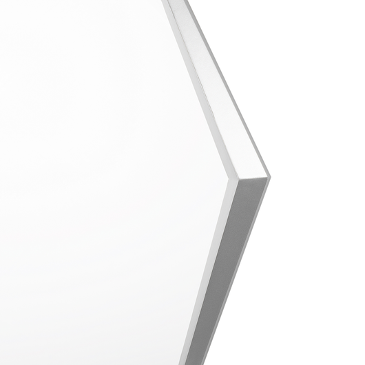 Specchio da parete argento 91 x 66 cm pezzo decorativo ottagonale