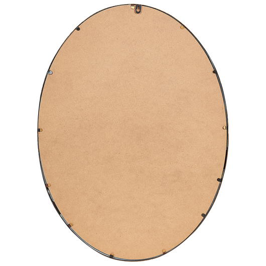 Specchio appeso a parete dorato 83 x 57 cm cornice ovale decorata perline decorative