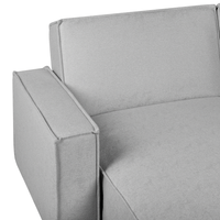 Divano letto ad angolo Letto a L a 3 posti con rivestimento in tessuto grigio