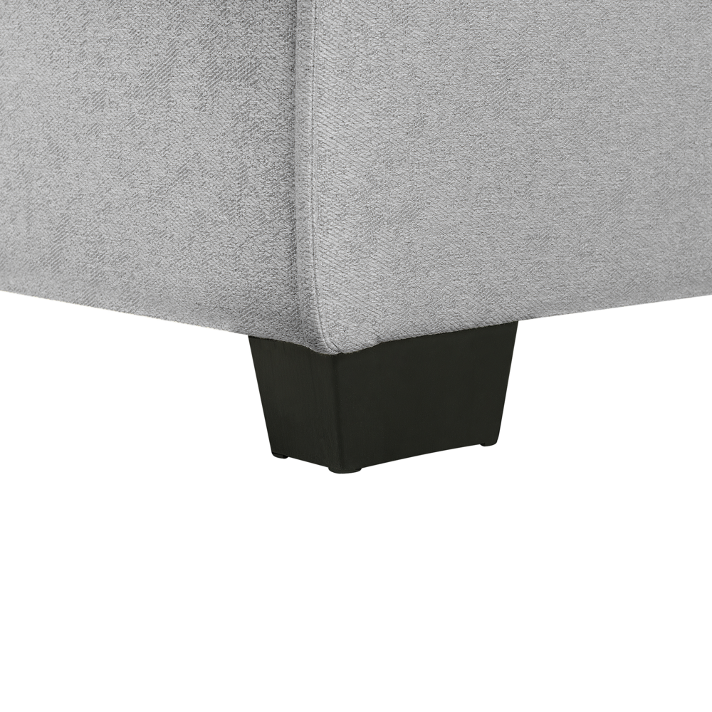 Divano letto ad angolo Letto a L a 3 posti con rivestimento in tessuto grigio