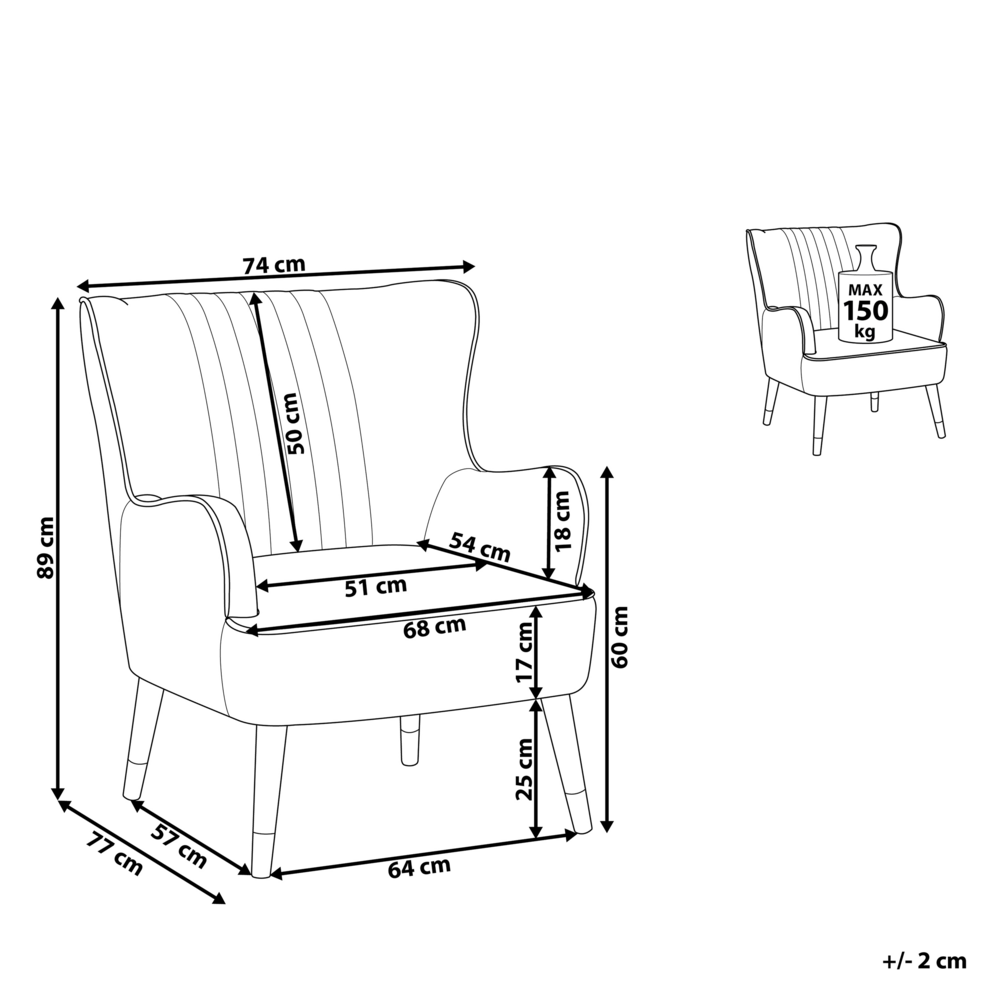 Sedia Wingback Velluto Verde Smeraldo Gambe Nere Rivestite Con Schienale A Canale Design