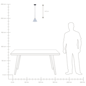 Lampadario Blu Metallo 162 cm lampada a Sospensione stile moderno