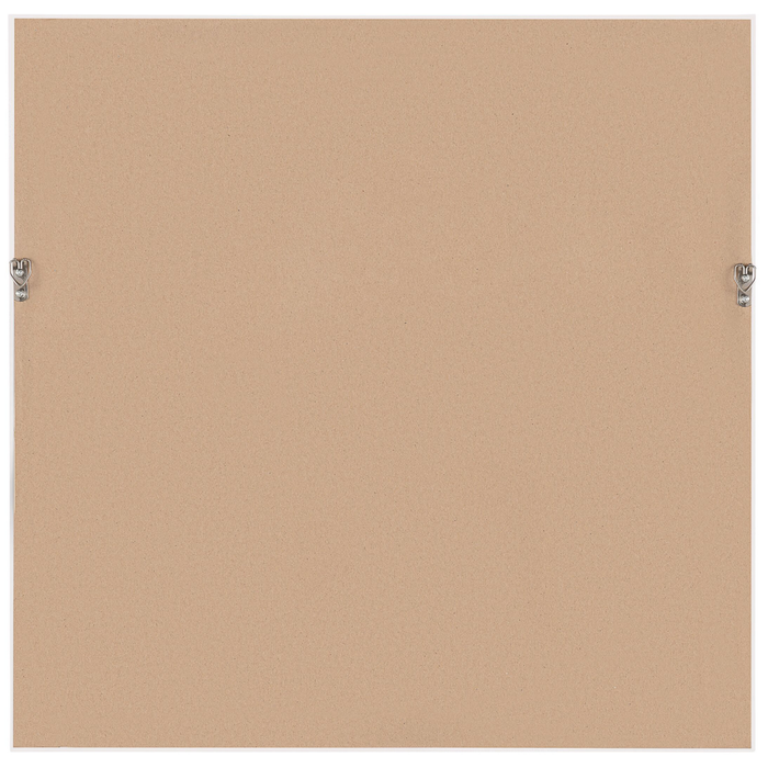 Specchio da parete con cornice sintetica nera 50 x 50 cm quadrato da appendere alla parete