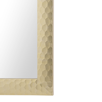 Specchio da parete con cornice sintetica dorata 50 x 130 cm rettangolare da appendere alla parete