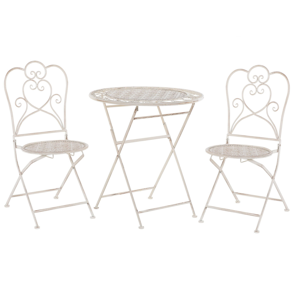 Set Bistrot Beige Tavolo 2 Sedie in stile Chic Francese