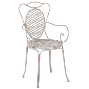 Set Bistrot Tavolo di colore Grigio 2 Sedie in ferro Chic stile Francese