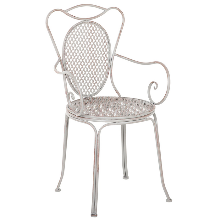 Set Bistrot Tavolo di colore Grigio 2 Sedie in ferro Chic stile Francese