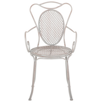 Set Bistrot Tavolo di colore Grigio 2 Sedie in ferro Chic stile Francese