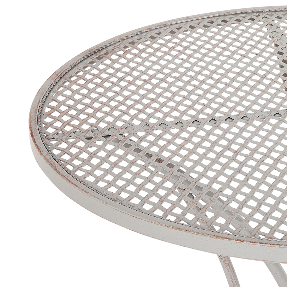 Set Bistrot Tavolo di colore Grigio 2 Sedie in ferro Chic stile Francese