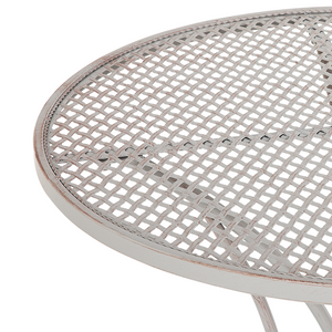 Set Bistrot Tavolo di colore Grigio 2 Sedie in ferro Chic stile Francese