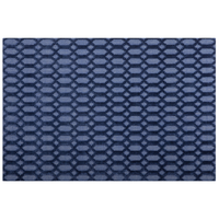 Tappeto Blu Viscosa 160 x 230 cm Motivo Geometrico Tessuto a Mano Flatweave