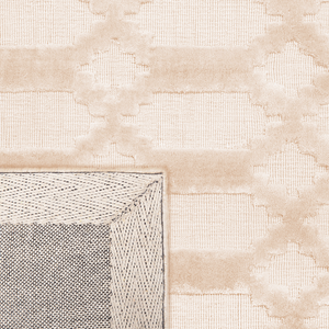 Tappeto Beige Viscosa 160 x 230 cm Motivo Geometrico Tessuto a Mano Flatweave