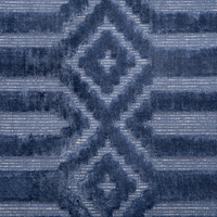 Tappeto Blu Viscosa 140 x 200 cm Motivo Geometrico Tessuto a Mano Flatweave