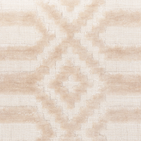 Tappeto Beige Viscosa 140 x 200 cm Motivo Geometrico Tessuto a Mano Flatweave