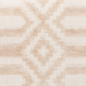 Tappeto Beige Viscosa 140 x 200 cm Motivo Geometrico Tessuto a Mano Flatweave