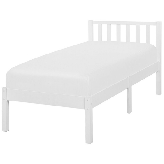 Letto singolo in legno di pino bianco 90 x 200 cm rete a doghe