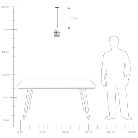 Lampadario Lampada a Sospensione Grigia Tonda Aperta in Calcestruzzo Paralume Piccolo Design Industriale