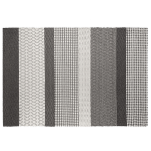 Tappeto grigio 160 x 220 cm in lana per soggiorno casa ufficio toppe