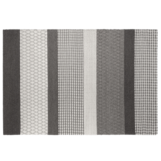 Tappeto grigio 160 x 220 cm in lana per soggiorno casa ufficio toppe