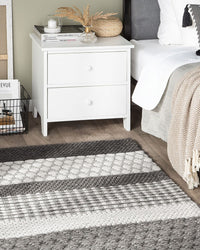 Tappeto grigio 80 x 150 cm in lana soggiorno casa ufficio toppe