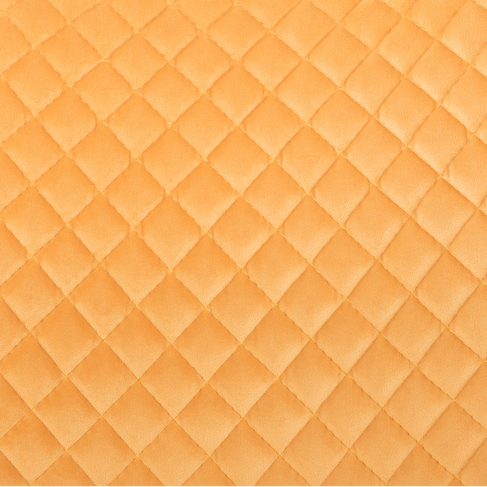 Set di 2 sedie da pranzo imbottite in velluto giallo trapuntato