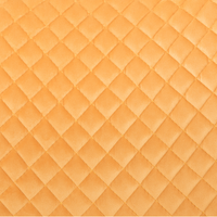 Set di 2 sedie da pranzo imbottite in velluto giallo trapuntato