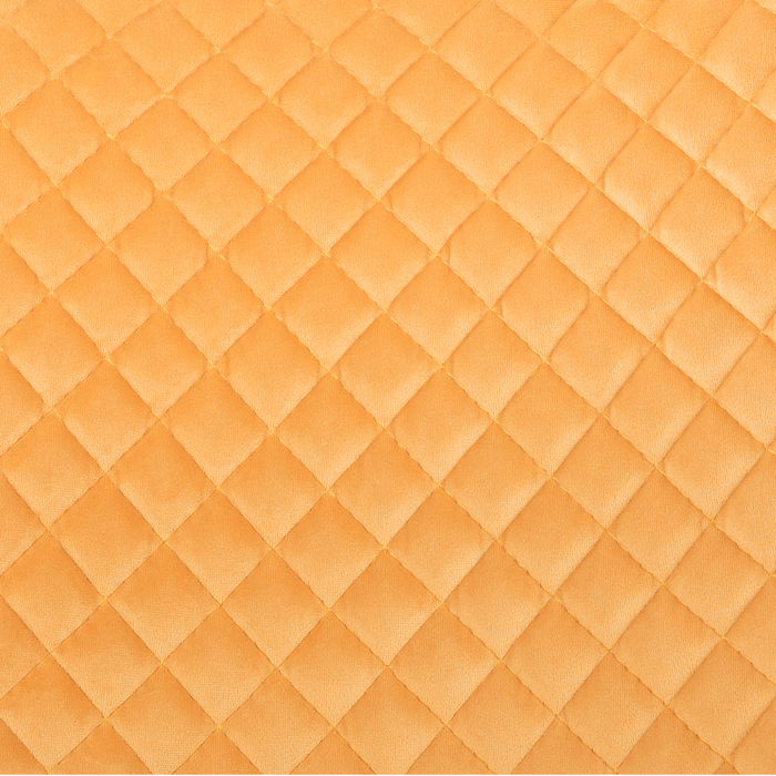 Set di 2 sedie da pranzo imbottite in velluto giallo trapuntato