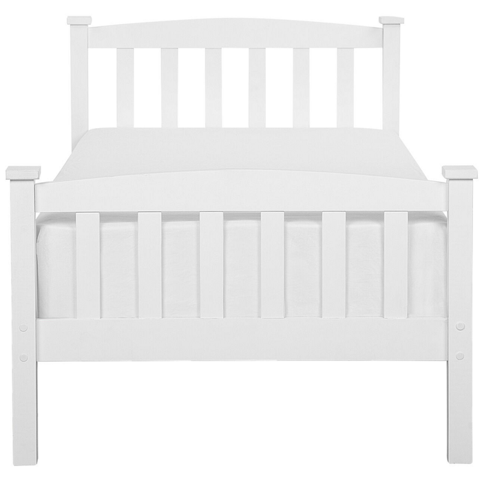 Letto singolo in legno di pino bianco 90 x 200 cm rete a doghe