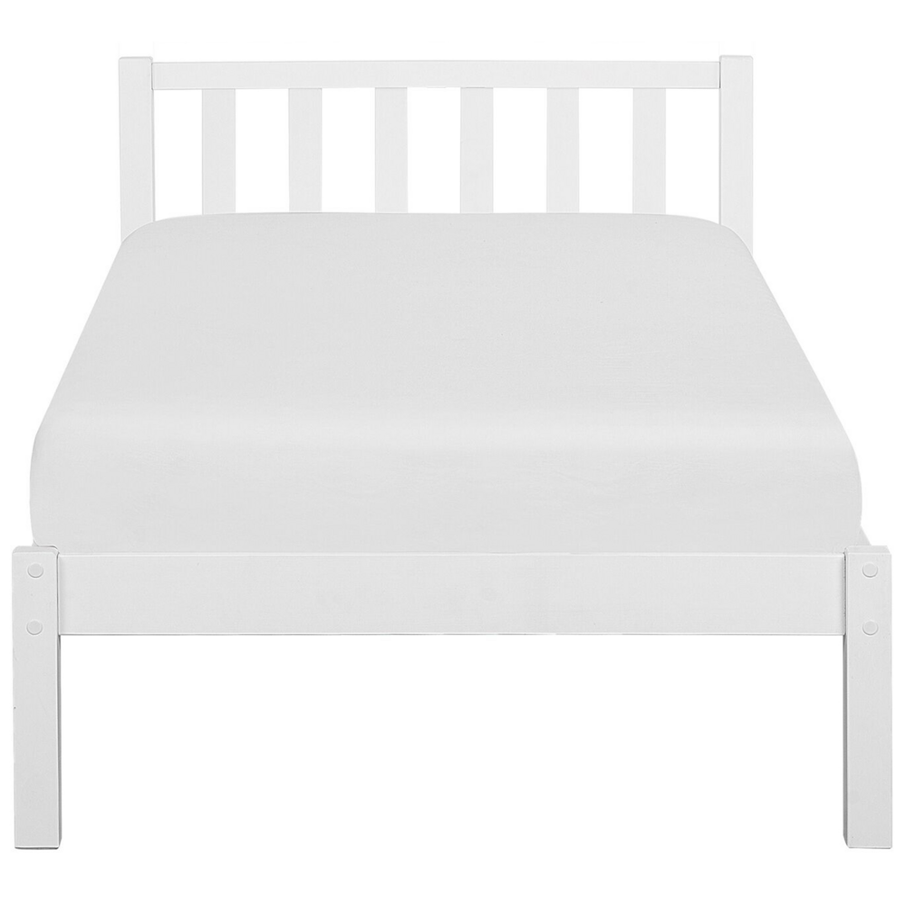 Letto singolo in legno di pino bianco 90 x 200 cm rete a doghe