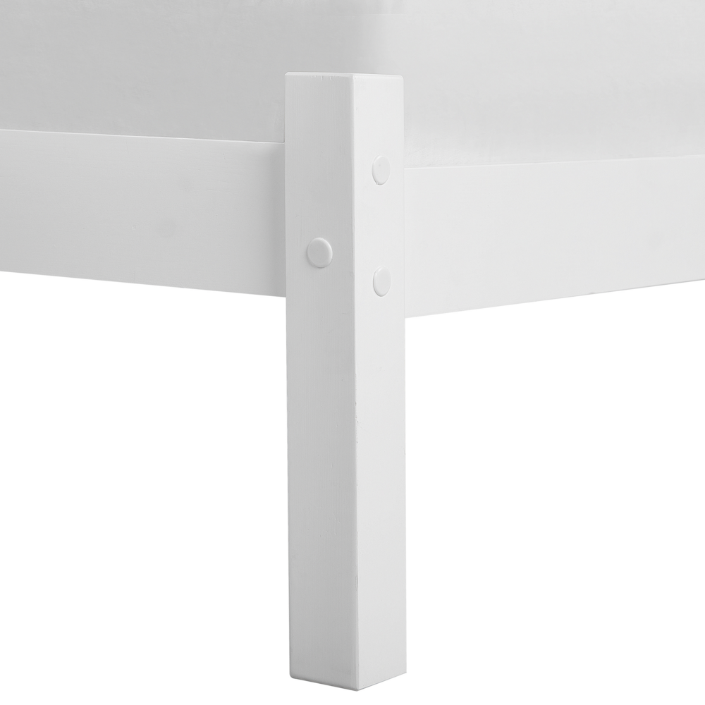 Letto singolo in legno di pino bianco 90 x 200 cm rete a doghe