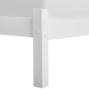 Letto in Legno di pino Bianco con Rete a Doghe Testiera Alta 180 x 200 cm